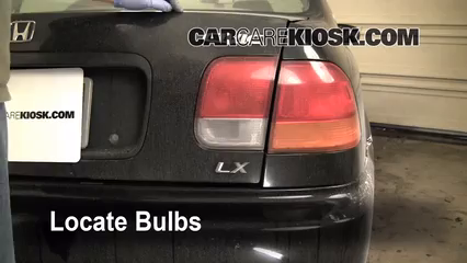 1997 Honda Civic LX 1.6L 4 Cyl. Éclairage Feux de position arrière (remplacer ampoule)